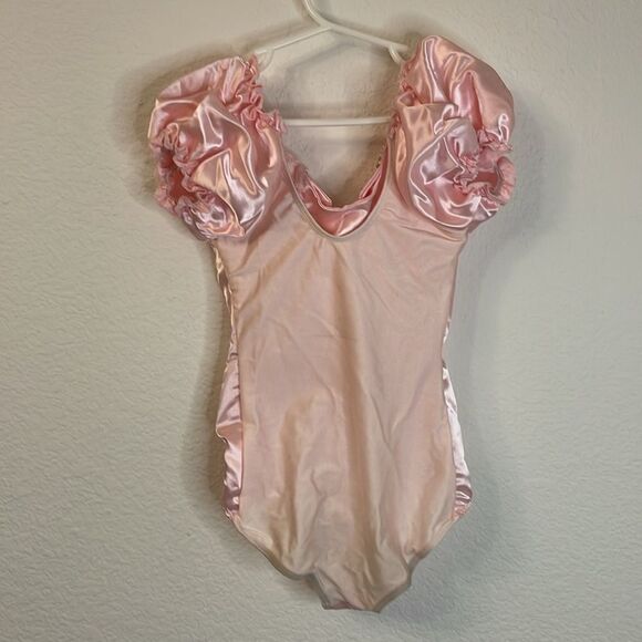 Christmas girls snowflake printed dance dress sequin | pink | size Small - Picture 6 of 7